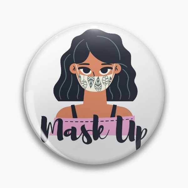 Item preview, Pastel Mask Up Slogan Female Coronavirus designed and sold by Dani Mullins.