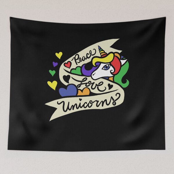 Item preview, Peace Love Unicorns  designed and sold by FrictionMaxxing.