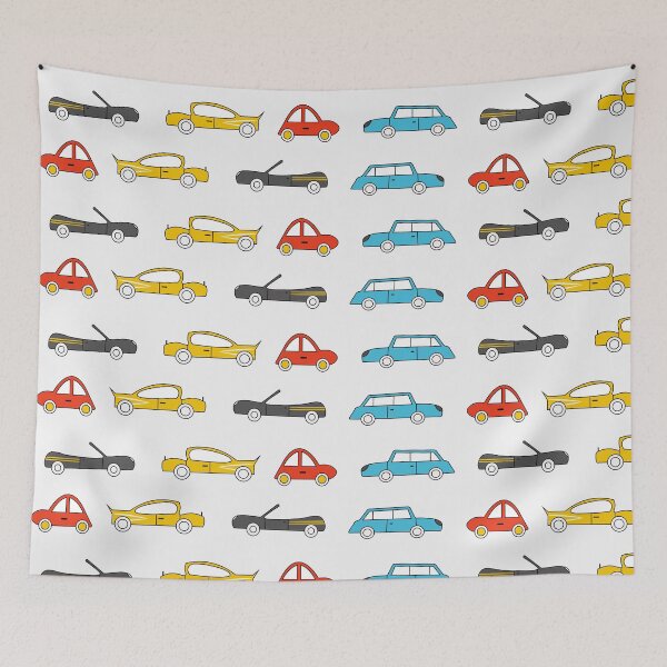 Item preview, Blue and Red Scandinavian Cars designed and sold by shadowbright.