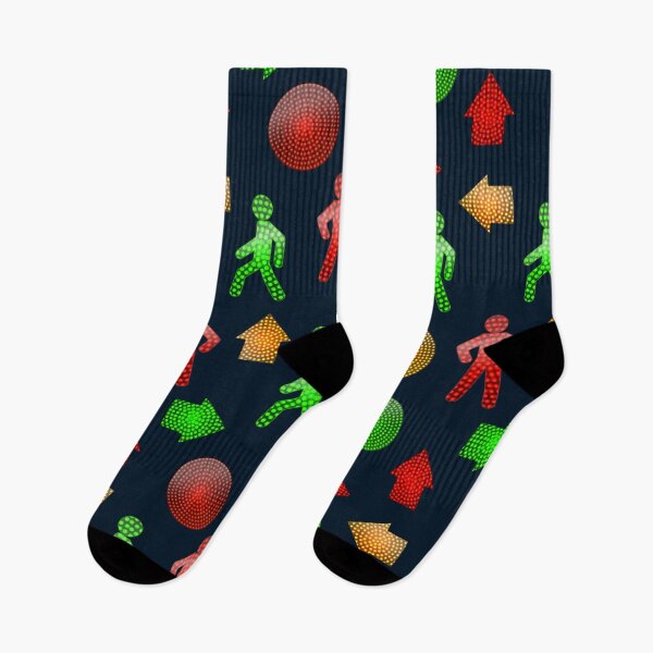 Item preview, Pattern with pedestrian traffic lights red and green. designed and sold by lantica.