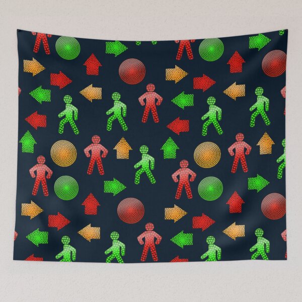 Item preview, Pattern with pedestrian traffic lights red and green. designed and sold by lantica.
