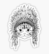 Chief Kitty - Black Sticker