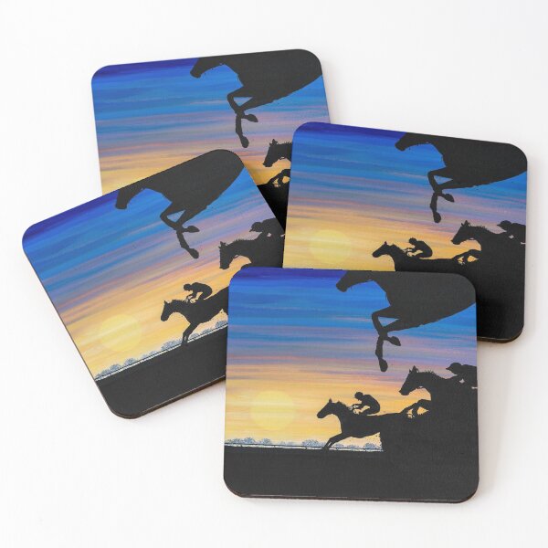 Item preview, Newmarket Race Horses at Sunrise Painting designed and sold by Tom Crittenden.