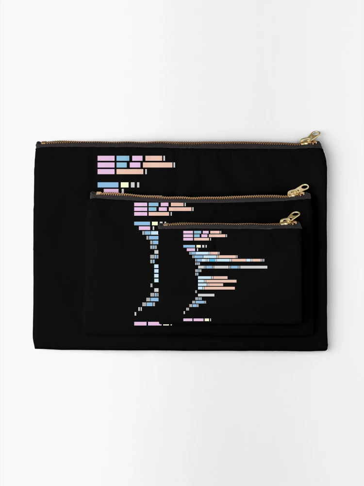 Thumbnail 2 of 4, Zipper Pouch, Abstract React App Code designed and sold by cheeryscript.