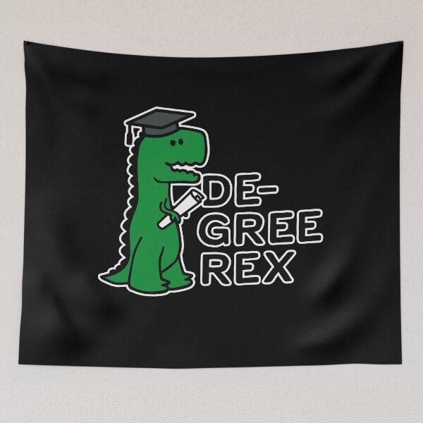 Item preview, Academic degree Rex T-Rex dinosaur graduation pun designed and sold by LaundryFactory.