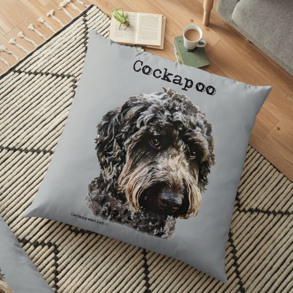 Chocolate Mink Cockapoo Doodle Dog Floor Pillow
