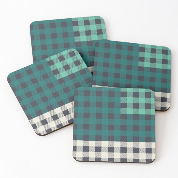 Item preview, PATCHWORK BUFFALO CHECK IN TEAL designed and sold by STUDIOFLOW.