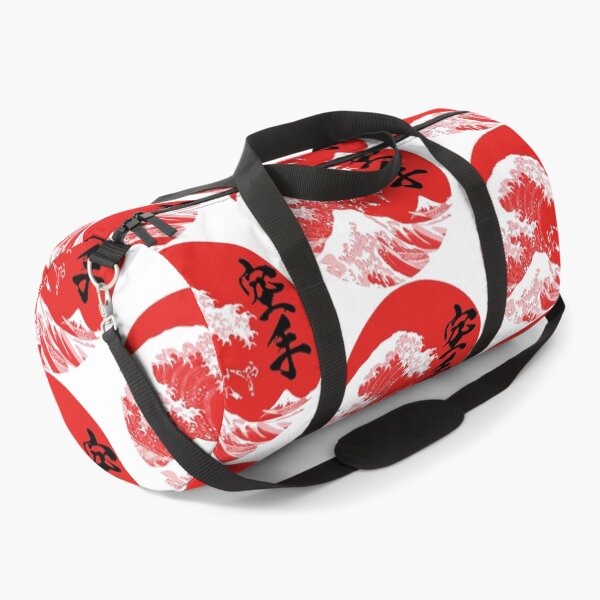 Red Sun & Wave Karate Duffle Bag