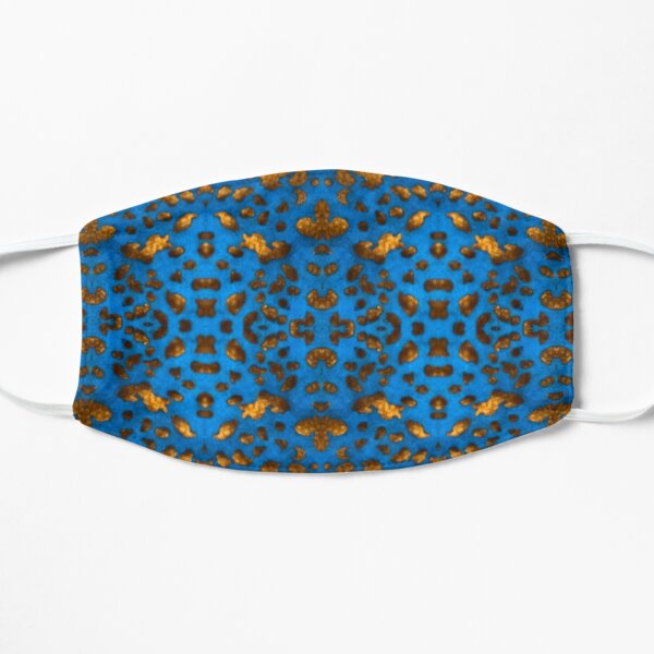 Golden Blue Field Flat Mask