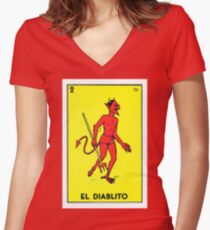 El diablito Women's Fitted V-Neck T-Shirt
