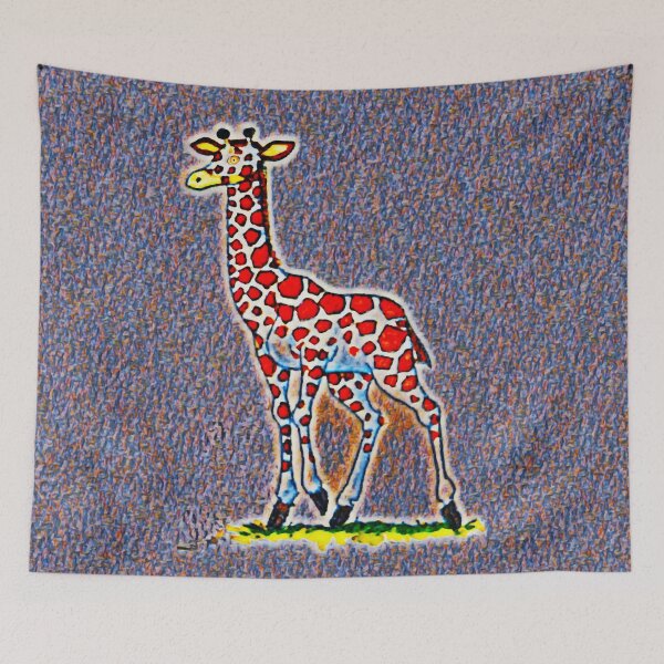 Item preview, Funny spotty giraffe designed and sold by helenkaiy.