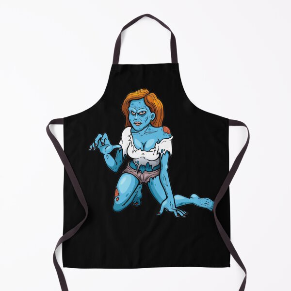 Item preview, zombie girl in blue with bloodshot eyes designed and sold by headpossum.
