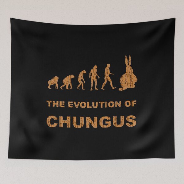 Item preview, Distressed Look Evolution of Chungus Big Chungus Shadow Meme Fat Bunny designed and sold by Draculaura2009.