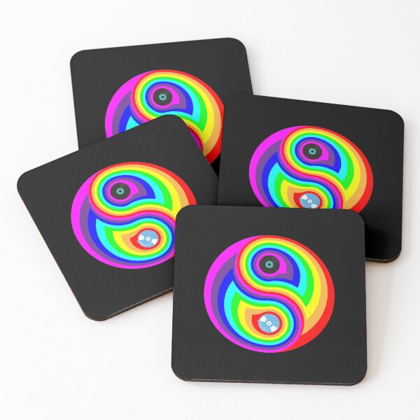 Item preview, Techno Trippy Psychedelic Vinyl Yin Yang designed and sold by awesome-attire.