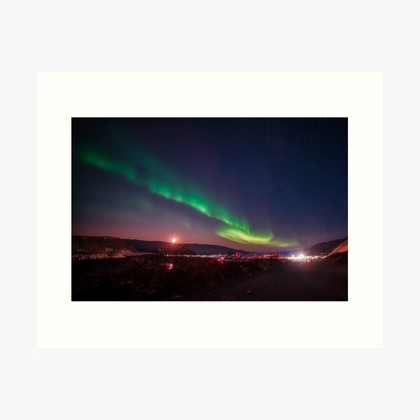 Kangerlussuaq Airport with Aurora Art Print
