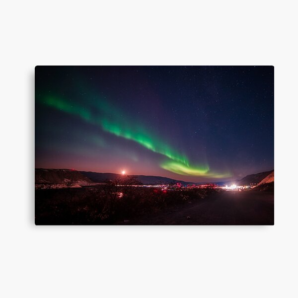 Kangerlussuaq Airport with Aurora Canvas Print