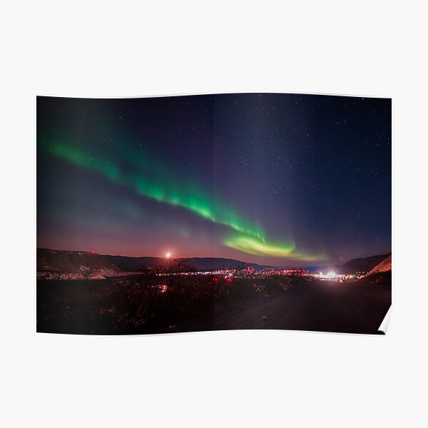 Kangerlussuaq Airport with Aurora Poster