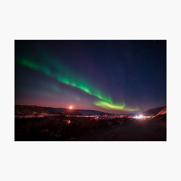 Kangerlussuaq Airport with Aurora Photographic Print
