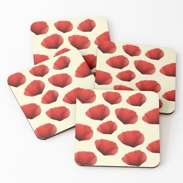 Item preview, Water Coloured Poppies Pattern designed and sold by louellawanders.