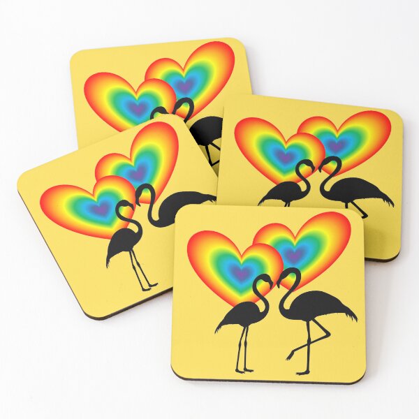 Item preview, A pair of loving flamingos designed and sold by helenkaiy.