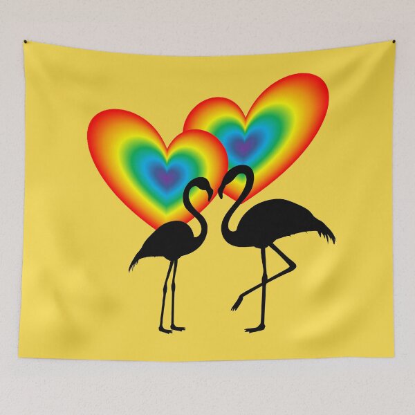 Item preview, A pair of loving flamingos designed and sold by helenkaiy.