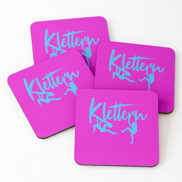 Item preview, Climbing lettering in turquoise and pink with female climbers - climbing gift designed and sold by MadandMean.