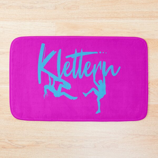 Item preview, Climbing lettering in turquoise and pink with female climbers - climbing gift designed and sold by MadandMean.
