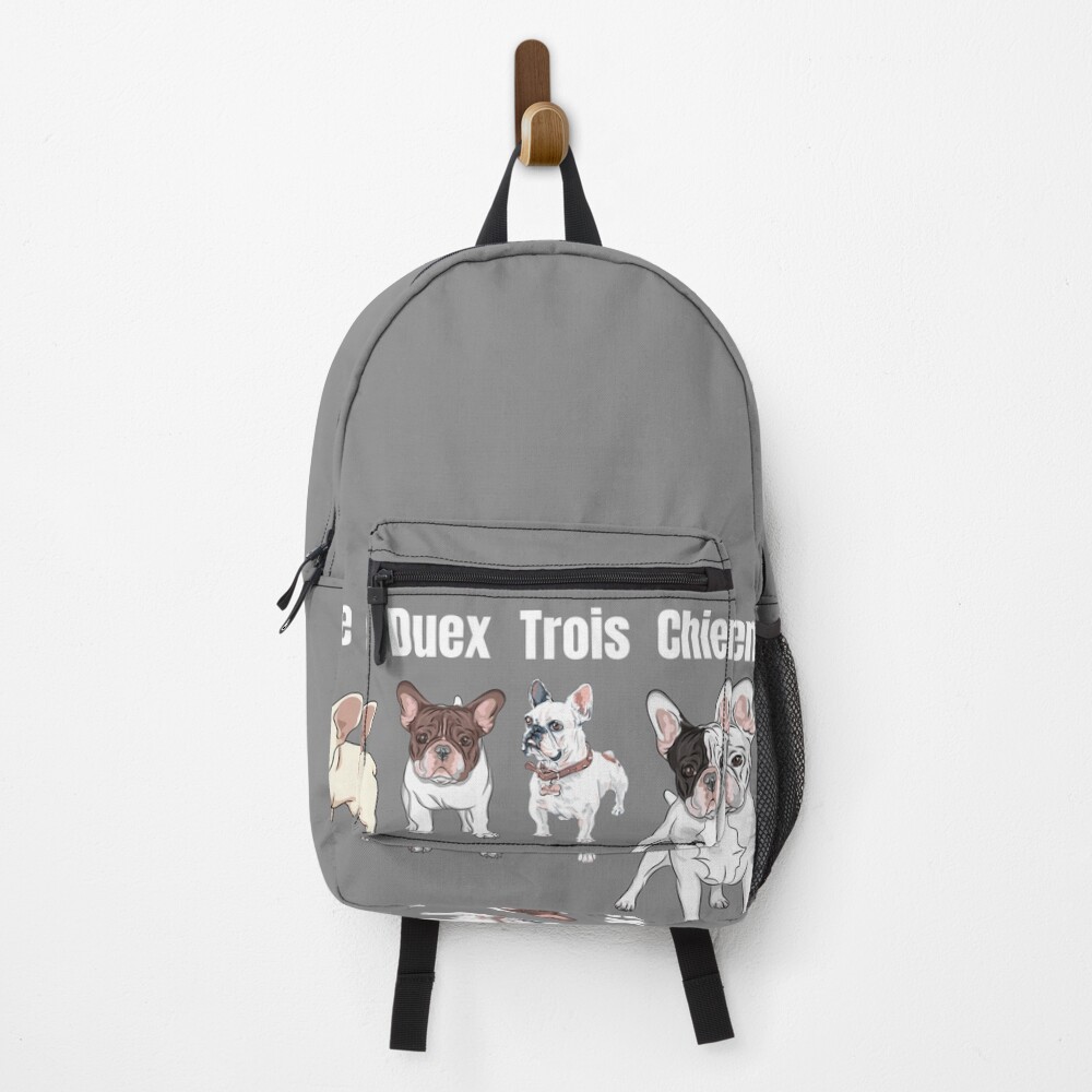 "Counting Frenchies in French." Backpack for Sale by DavJen Redbubble