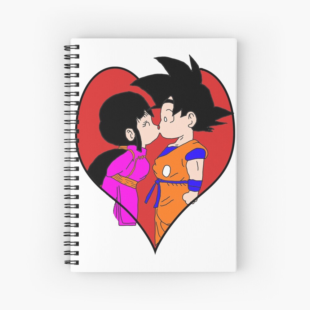 Cuaderno de espiral «Chichi y Goku Kiss a color» de kata7 | Redbubble