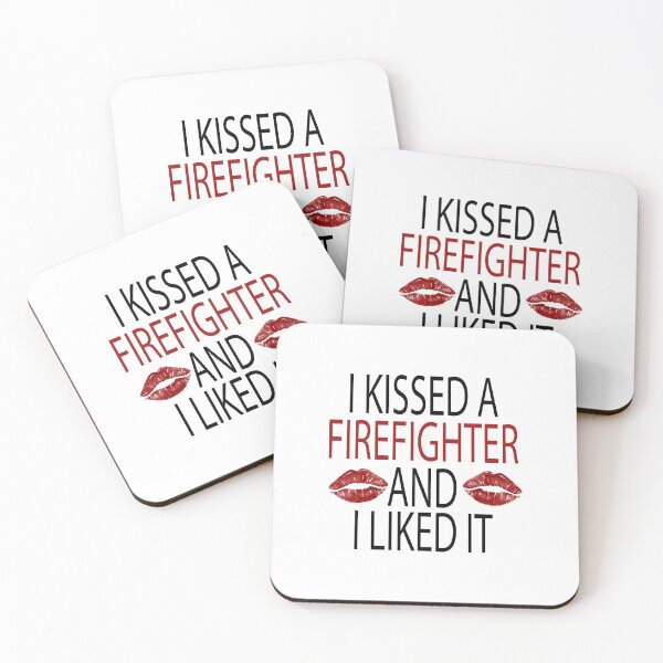 Item preview, I Kissed a Firefighter and I Liked It /Firefighter Gift /Fire Fighter / Firefighting  Fireman Apparel Gift Wife Girlfriend - Funny Firefighter Gift lips style idea design designed and sold by Chamssou.