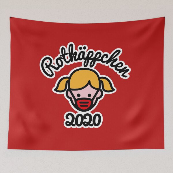 Item preview, Rotkäppchen 2020 lustige Corona Mundmaske Kinder designed and sold by LaundryFactory.