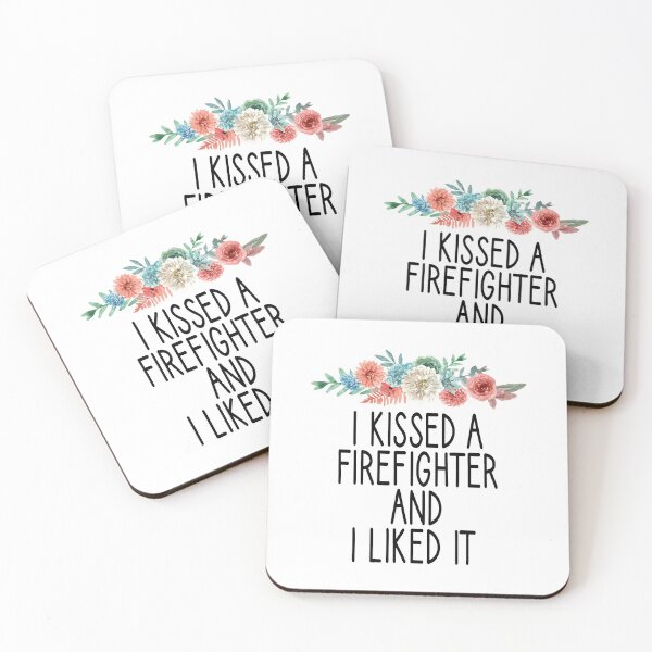 Item preview, I Kissed a Firefighter and I Liked It /Firefighter Gift /Fire Fighter / Firefighting  Fireman Apparel Gift Wife Girlfriend - Funny Firefighter Gift floral style idea design designed and sold by Chamssou.