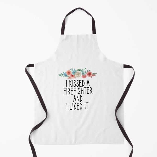 Item preview, I Kissed a Firefighter and I Liked It /Firefighter Gift /Fire Fighter / Firefighting Fireman Apparel Gift Wife Girlfriend - Funny Firefighter Gift floral style idea design designed and sold by Chamssou.