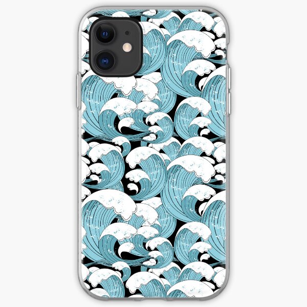pattern of sea waves iPhone Soft Case
