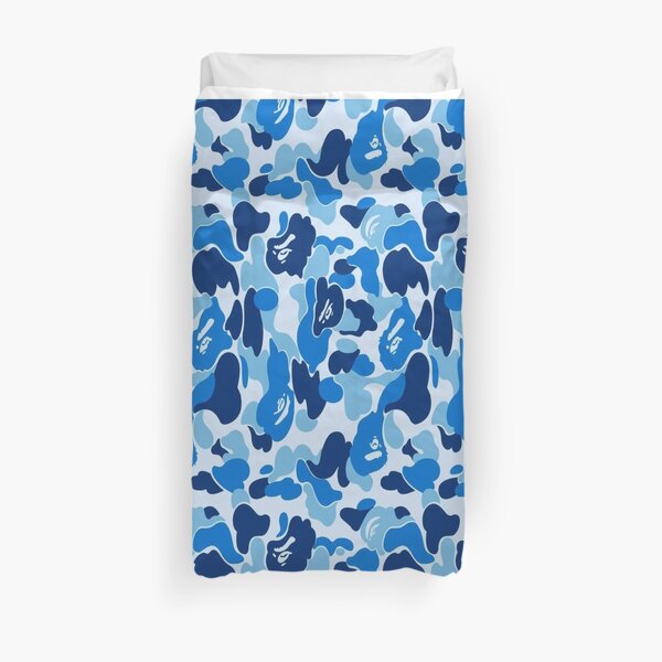 blue bape camoflage Duvet Cover