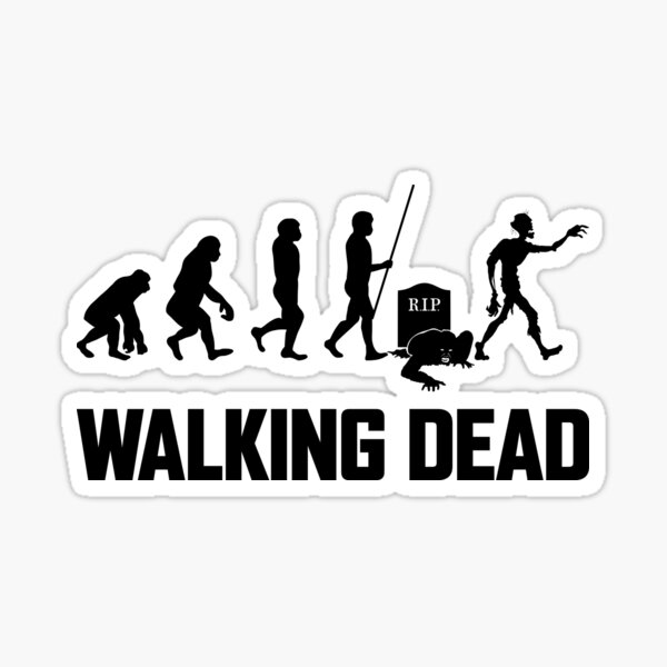 "Walking Dead Zombie Evolution" Sticker by ClassyC Redbubble