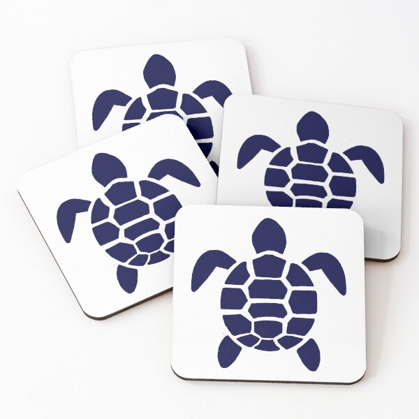 Item preview, Tortoise Turtle Silhouette Blue designed and sold by PeppaThePenguin.