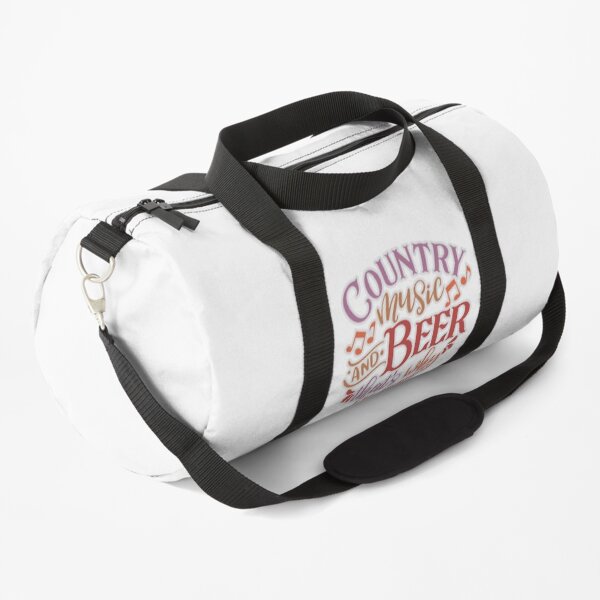 Funny Country Music And Beer Vintage Country Music Duffle Bag