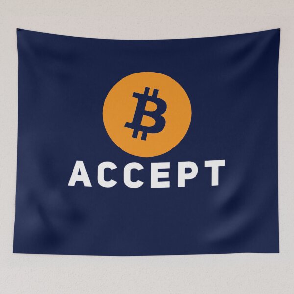 Item preview, Accept Bitcoin designed and sold by Bouzdesigns.