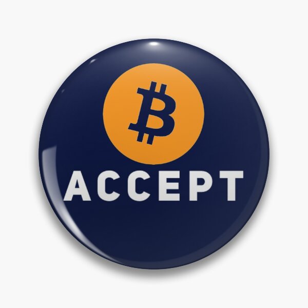 Item preview, Accept Bitcoin designed and sold by Bouzdesigns.