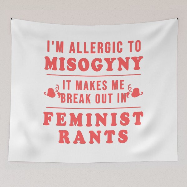 Item preview, i am allergic to misogyny feminist quote designed and sold by GoodyLeo.