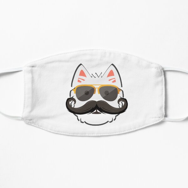 Westie Face with Mustache Mask