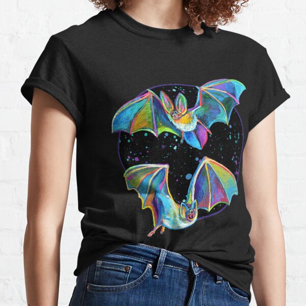 Psychedelic Bat Pattern by Robert Phelps Classic T-Shirt