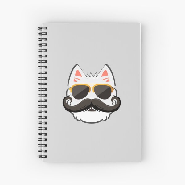 Westie Face with Mustache Spiral Notebook