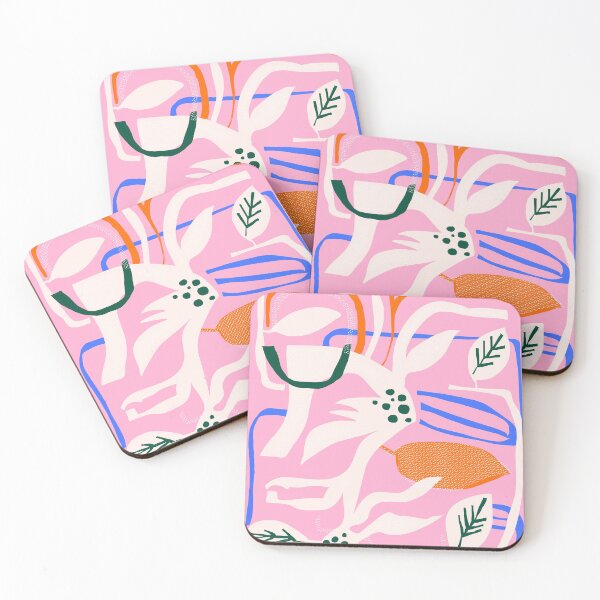 Item preview, Night Garden Pink // Abstract Floral Design designed and sold by fossdesign.