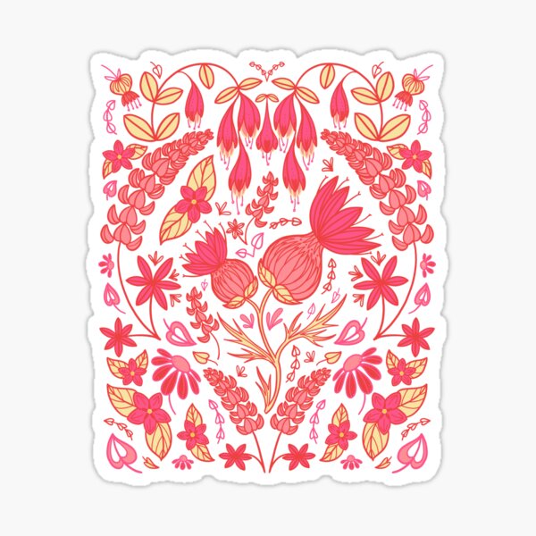 Folk Floral Stickers