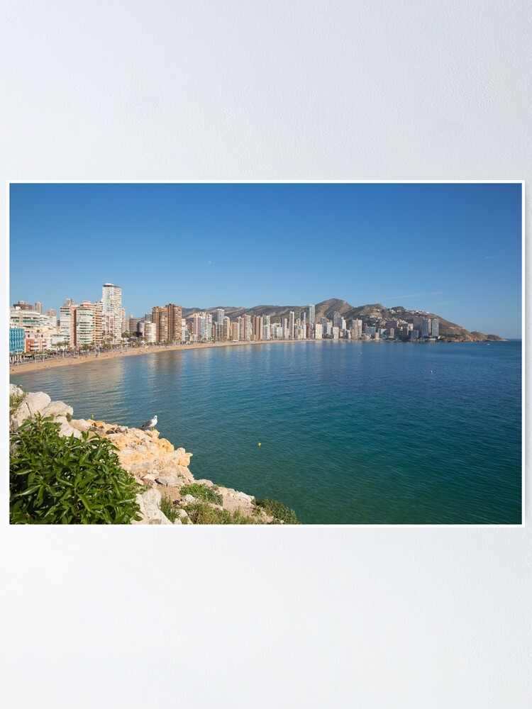 Benidorm Spanien Costa Blanca Schone Aussicht Levante Beach Poster Von Acceleratorhams Redbubble