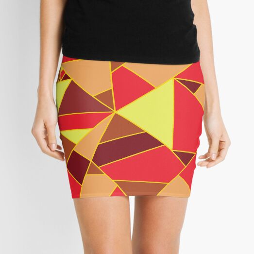 lava texture - fire mosaic Mini Skirt