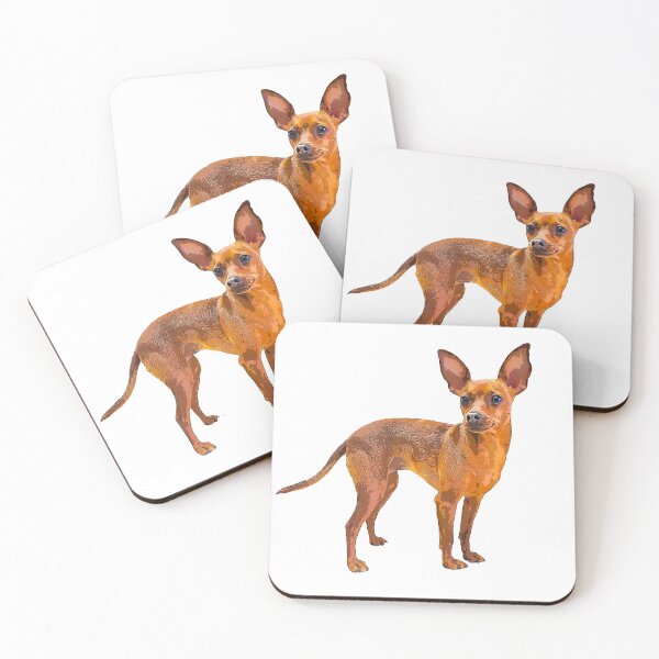 Item preview, Miniature Pinscher Red Cute Puppy Dog designed and sold by ElegantCat.