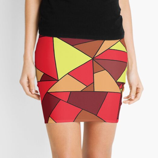 magma texture - fire mosaic Mini Skirt